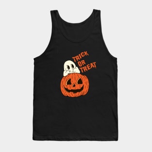 trick or treat ghost on pumpkins Tank Top